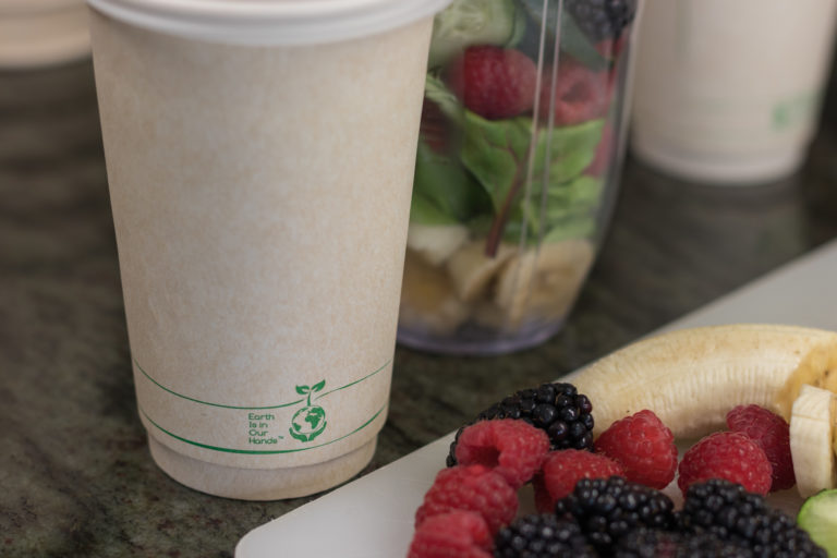 Compostable cups for hot and cold drinks