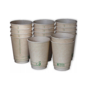 Compostable Coffee Cups with Integrated Sleeves. Certified Biodegradable