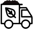 Fertilizer compostible truck icon